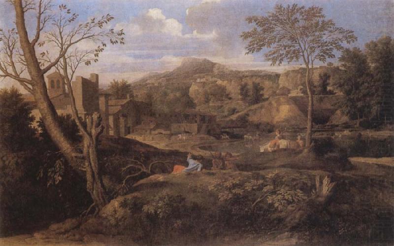 Landscape with Three Men, Nicolas Poussin